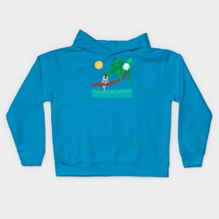 Woman at the beach 10 Kids Hoodie